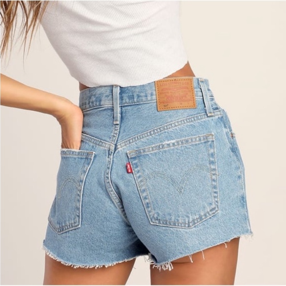 Levi's Light Blue Jean Shorts